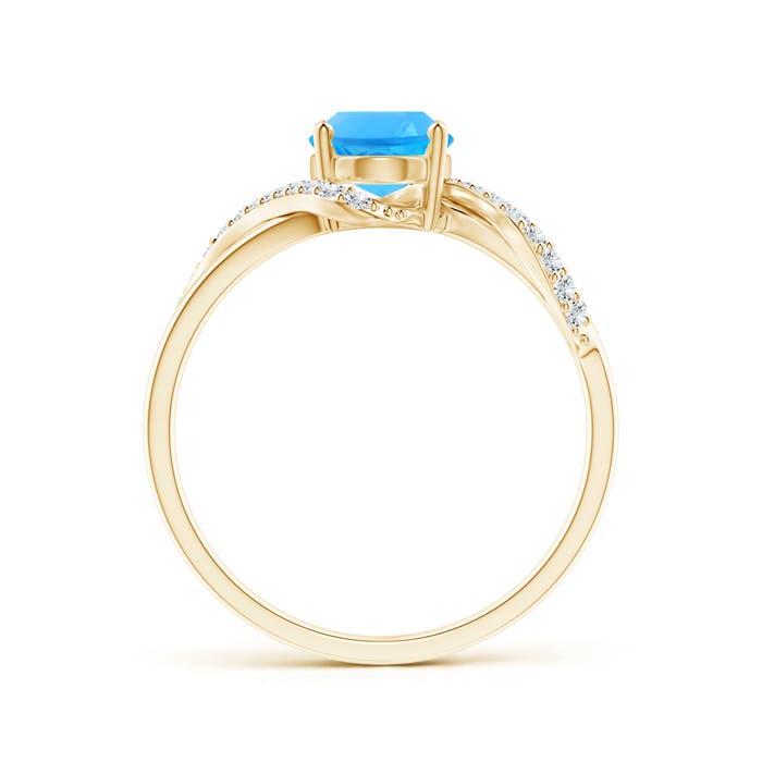 AAAA - Swiss Blue Topaz / 1.64 CT / 14 KT Yellow Gold