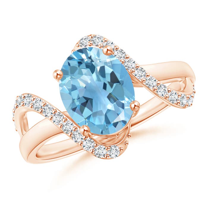 A - Swiss Blue Topaz / 2.51 CT / 14 KT Rose Gold