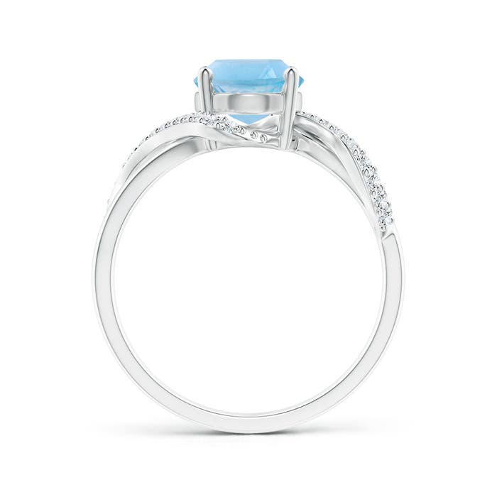 A - Swiss Blue Topaz / 2.51 CT / 14 KT White Gold