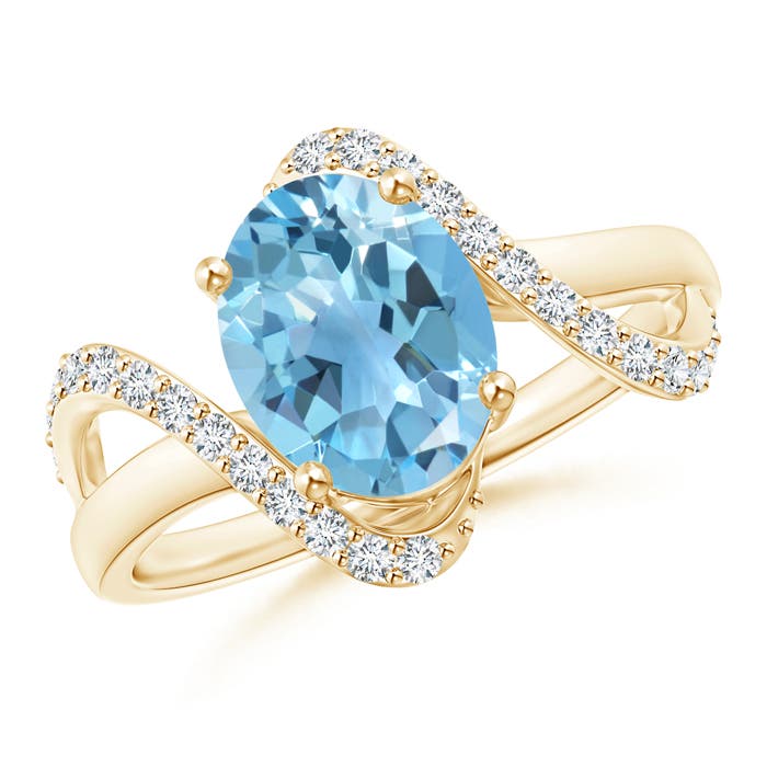 A - Swiss Blue Topaz / 2.51 CT / 14 KT Yellow Gold