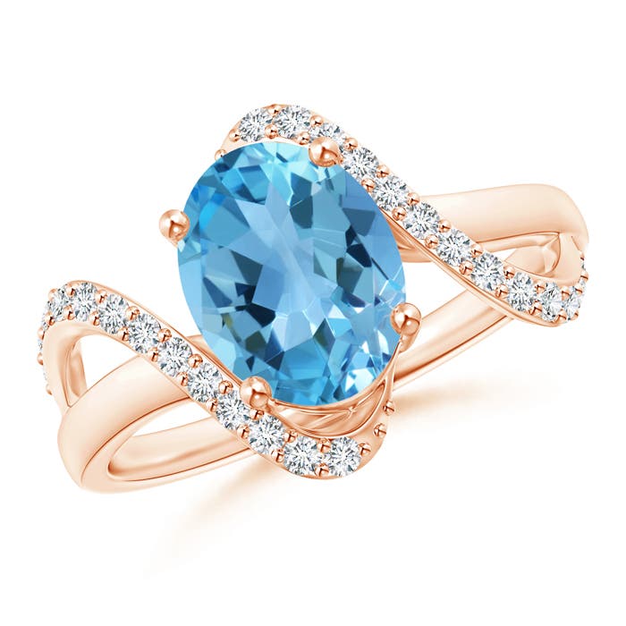 AA - Swiss Blue Topaz / 2.51 CT / 14 KT Rose Gold