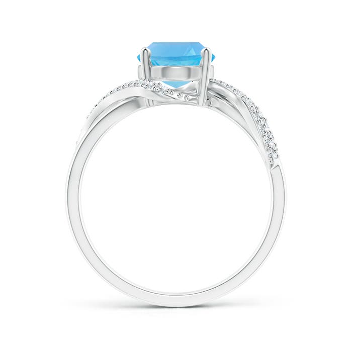 AA - Swiss Blue Topaz / 2.51 CT / 14 KT White Gold