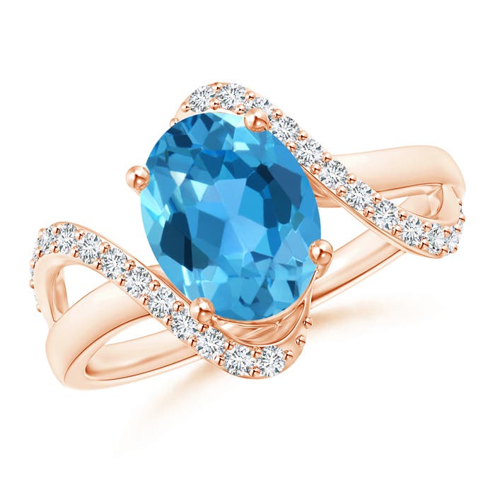 AAA - Swiss Blue Topaz / 2.51 CT / 14 KT Rose Gold