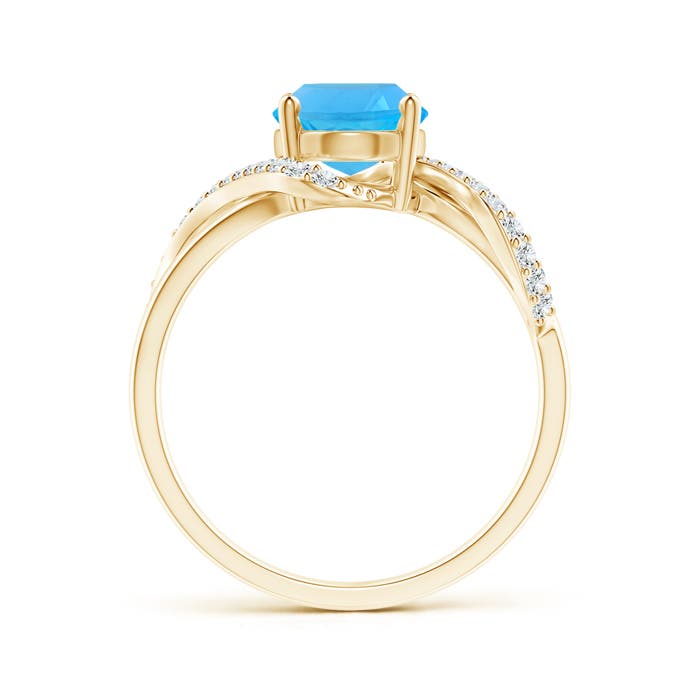 AAA - Swiss Blue Topaz / 2.51 CT / 14 KT Yellow Gold