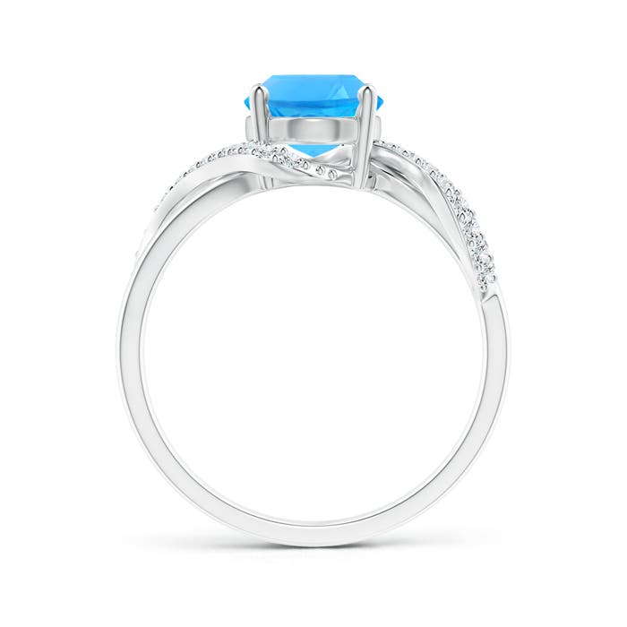 AAAA - Swiss Blue Topaz / 2.51 CT / 14 KT White Gold