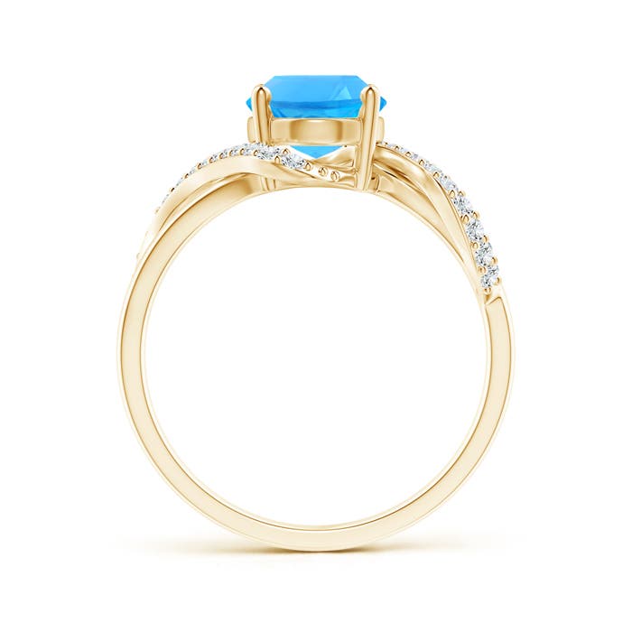 AAAA - Swiss Blue Topaz / 2.51 CT / 14 KT Yellow Gold