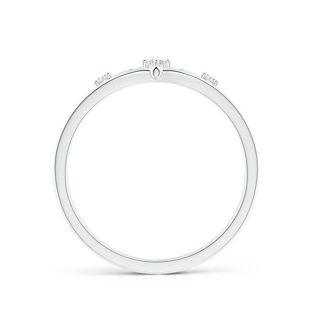 2mm GVS2 Scattered Round Diamond Princess Tiara Ring in S999 Silver - side 199