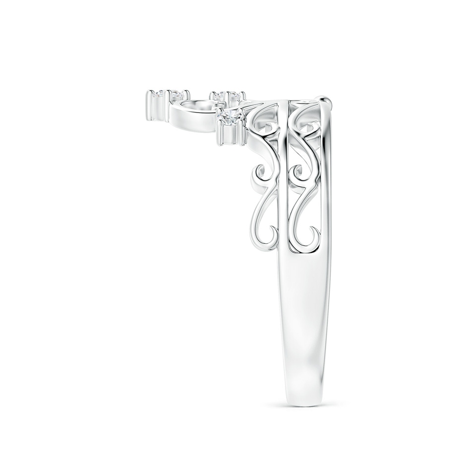 2mm GVS2 Scattered Round Diamond Princess Tiara Ring in S999 Silver side 299