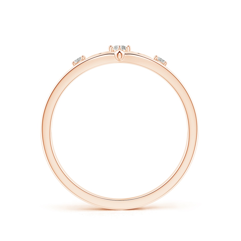 2mm KI3 Scattered Round Diamond Princess Tiara Ring in Rose Gold side 199