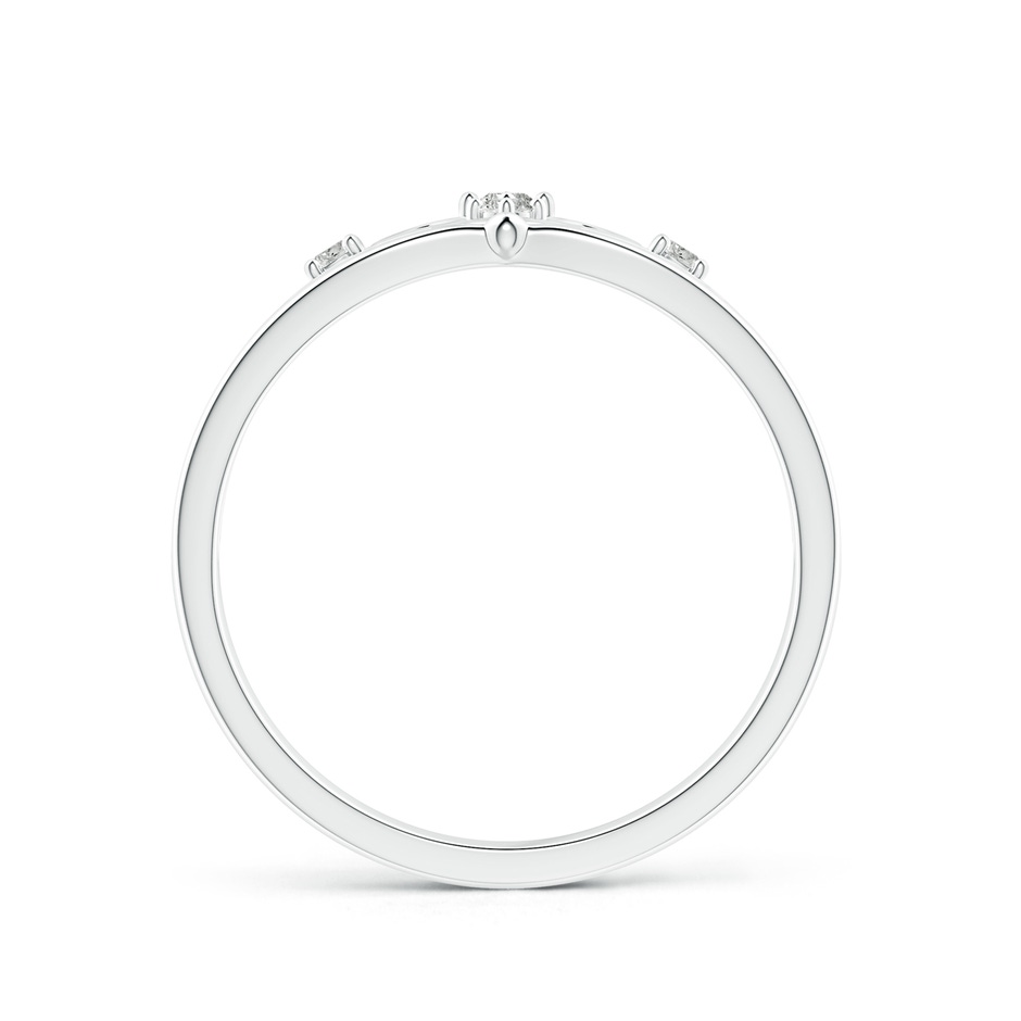 2mm KI3 Scattered Round Diamond Princess Tiara Ring in S999 Silver side 199