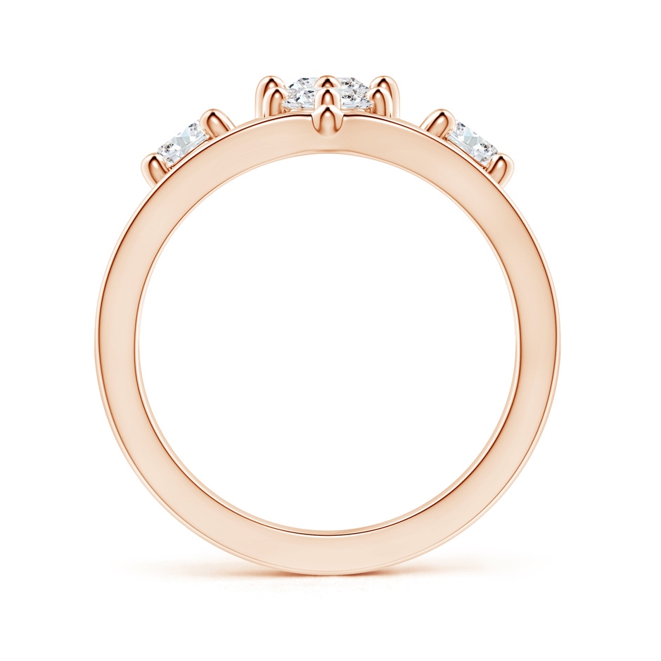 4.6mm GVS2 Scattered Round Diamond Princess Tiara Ring in Rose Gold side 199