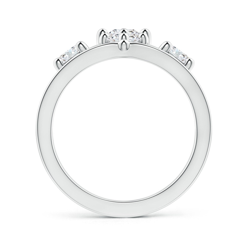 4.6mm GVS2 Scattered Round Diamond Princess Tiara Ring in S999 Silver Side 199