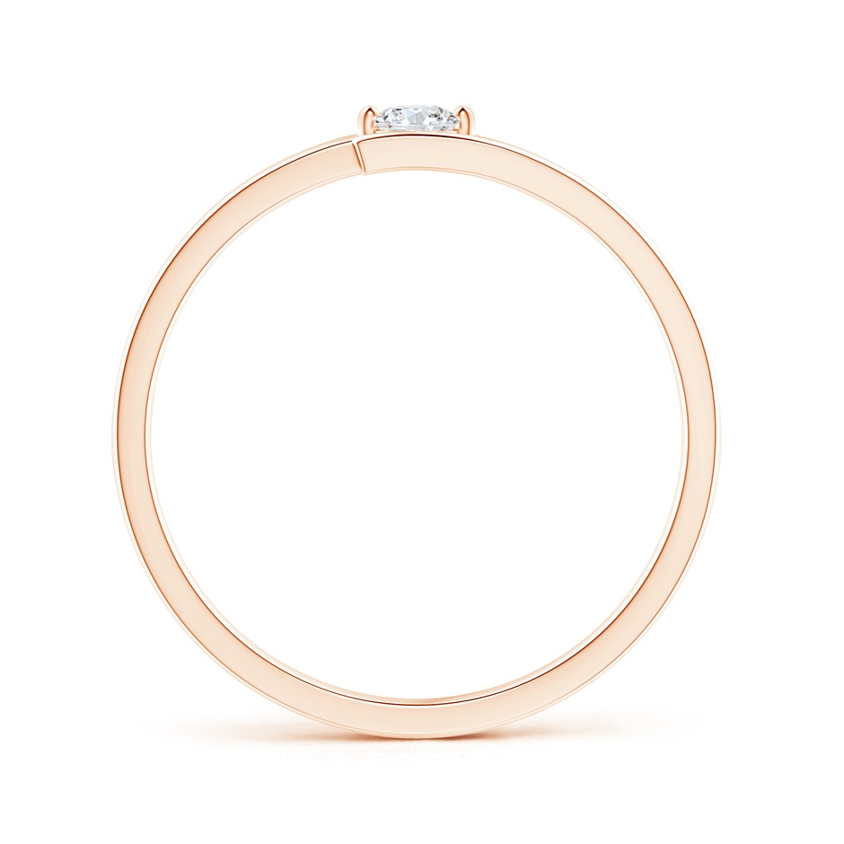 2.8mm GVS2 Solitaire Round Diamond Bypass Promise Ring in Rose Gold side-1