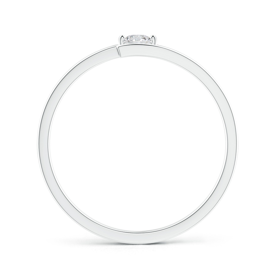 2.8mm HSI2 Solitaire Round Diamond Bypass Promise Ring in S999 Silver side-1