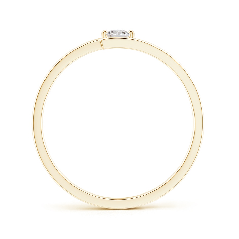 2.8mm IJI1I2 Solitaire Round Diamond Bypass Promise Ring in Yellow Gold side-1