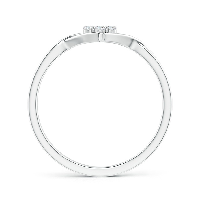 2mm GVS2 Composite Diamond Bypass Ring in White Gold Product Image