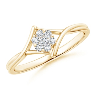 2mm GVS2 Composite Diamond Bypass Ring in Yellow Gold