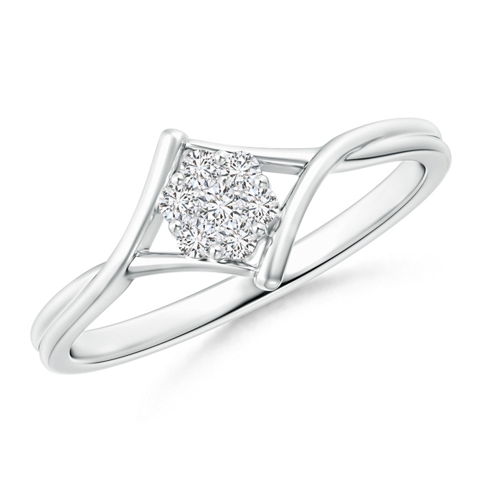 2mm HSI2 Composite Diamond Bypass Ring in White Gold 