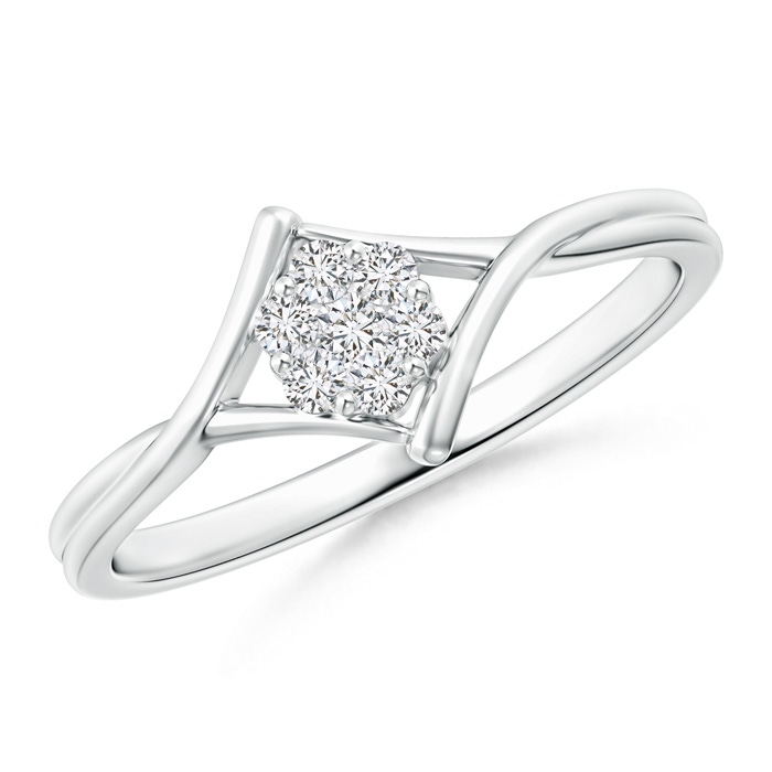 2mm HSI2 Composite Diamond Bypass Ring in White Gold
