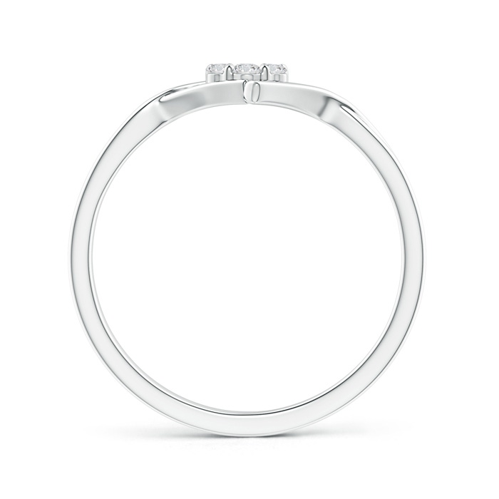 2mm HSI2 Composite Diamond Bypass Ring in White Gold Product Image