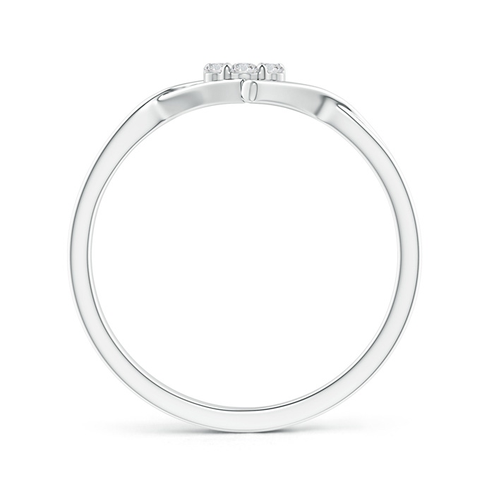 2mm HSI2 Composite Diamond Bypass Ring in White Gold product image