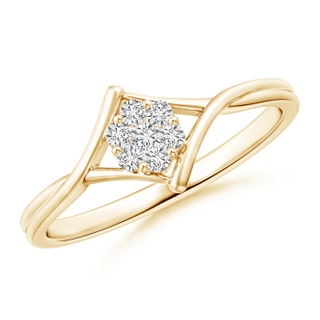 2mm HSI2 Composite Diamond Bypass Ring in Yellow Gold