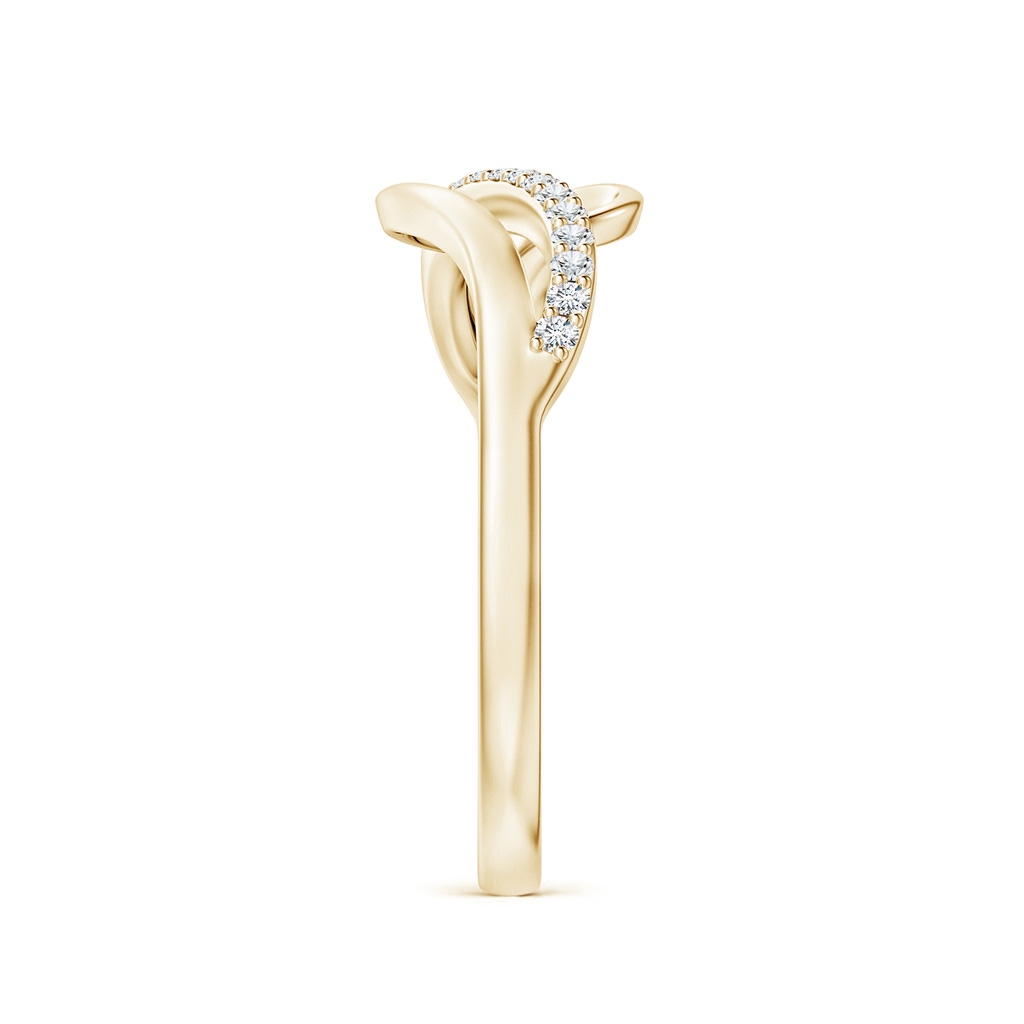 1.3mm GVS2 Diamond Swirl Bypass Ring in Yellow Gold Side 299