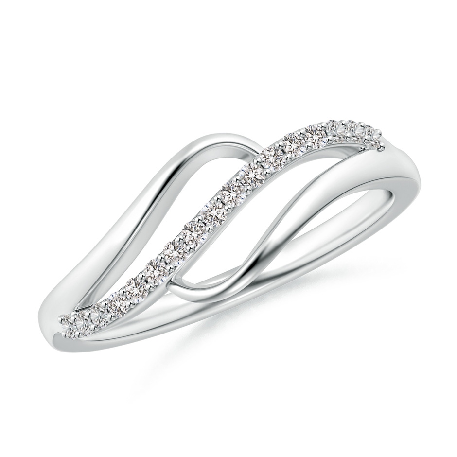 1.65mm IJI1I2 Diamond Swirl Bypass Ring in S999 Silver 