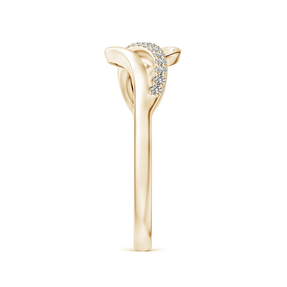 1.65mm KI3 Diamond Swirl Bypass Ring in Yellow Gold side 299