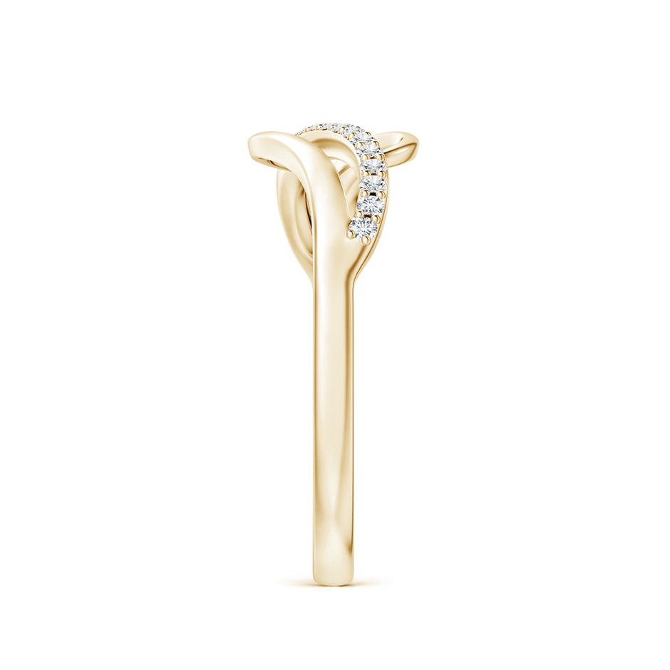 1mm GVS2 Diamond Swirl Bypass Ring in 10K Yellow Gold side 299