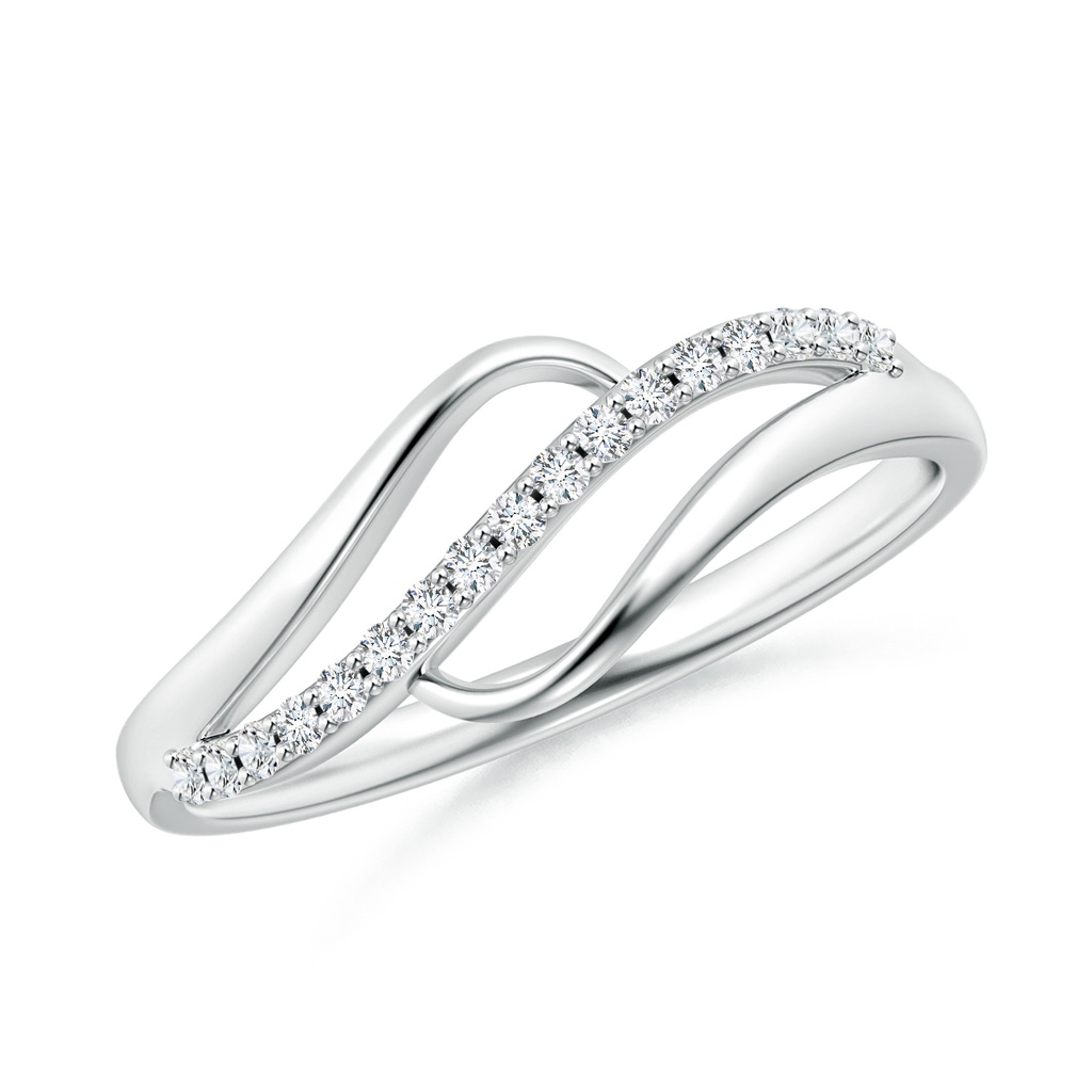 1mm GVS2 Diamond Swirl Bypass Ring in S999 Silver