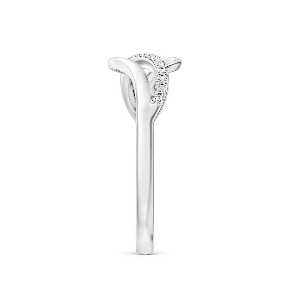 1mm GVS2 Diamond Swirl Bypass Ring in White Gold side 299