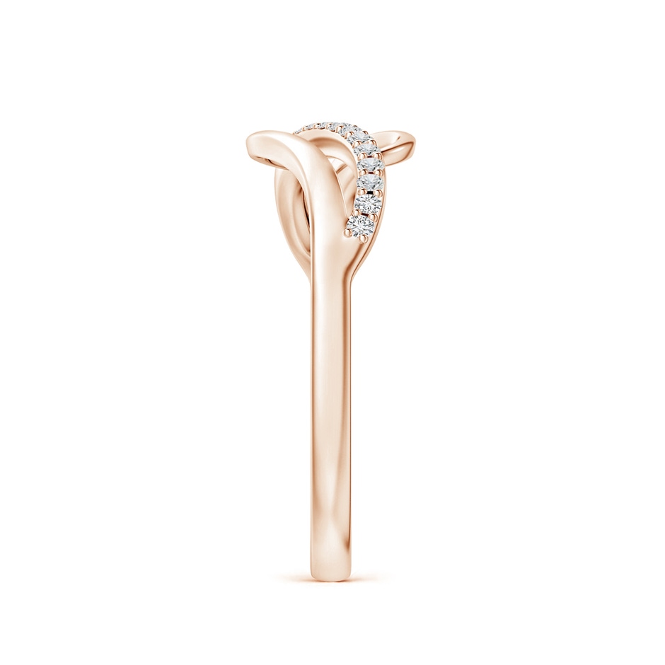 1mm HSI2 Diamond Swirl Bypass Ring in 10K Rose Gold side 299