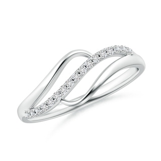 1mm HSI2 Diamond Swirl Bypass Ring in White Gold