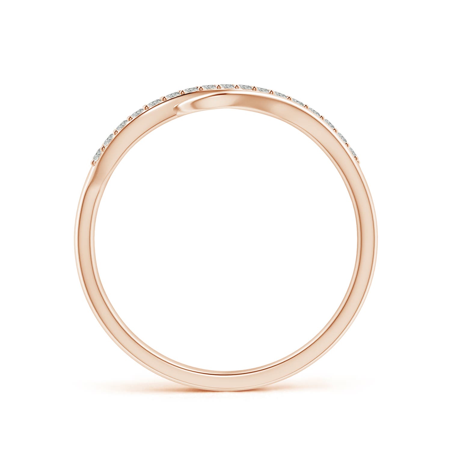 Angara Natural Diamond Swirl Bypass Ring in 14K Solid Gold (1MM) - Bild 32 von 40