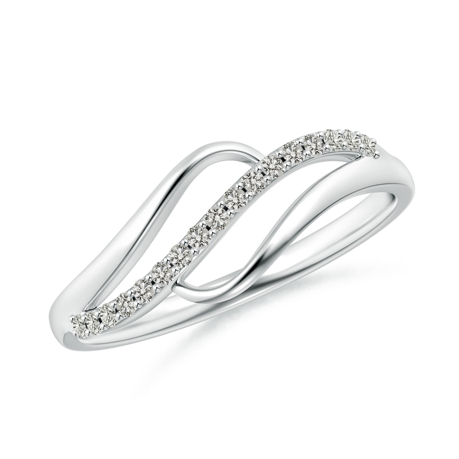 1mm KI3 Diamond Swirl Bypass Ring in S999 Silver 