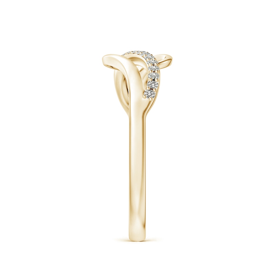 1mm KI3 Diamond Swirl Bypass Ring in Yellow Gold side 299