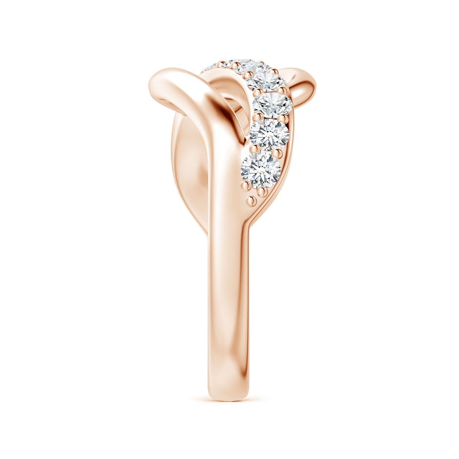 2.5mm GVS2 Diamond Swirl Bypass Ring in Rose Gold side 299