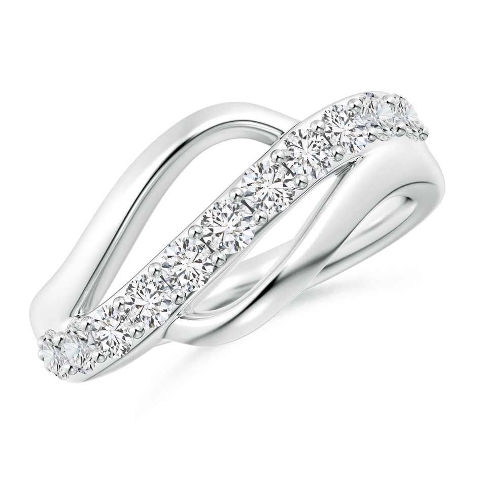 2.5mm HSI2 Diamond Swirl Bypass Ring in P950 Platinum 