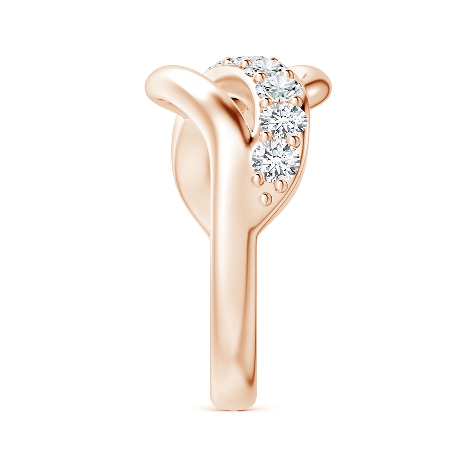 3mm GVS2 Diamond Swirl Bypass Ring in 18K Rose Gold side 299