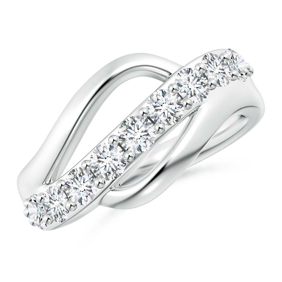 3mm GVS2 Diamond Swirl Bypass Ring in P950 Platinum 