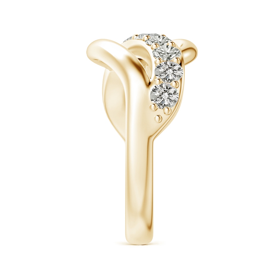 3mm KI3 Diamond Swirl Bypass Ring in Yellow Gold side 299