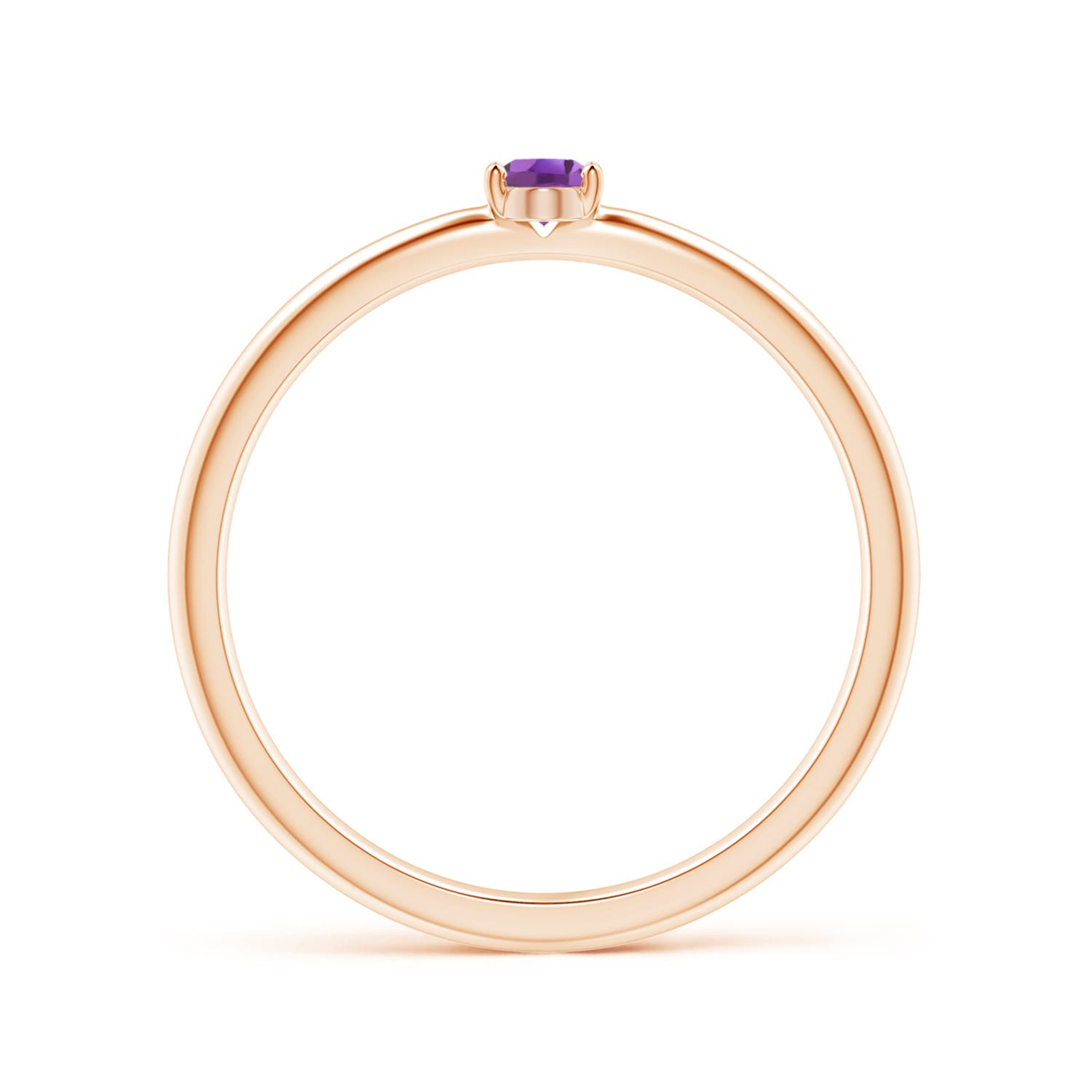 A - Amethyst / 0.14 CT / 14 KT Rose Gold