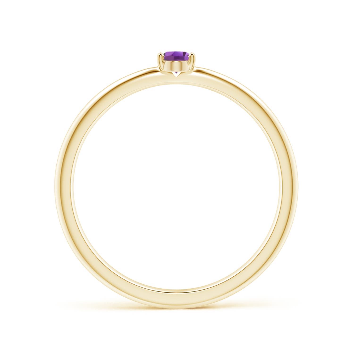 A - Amethyst / 0.14 CT / 14 KT Yellow Gold