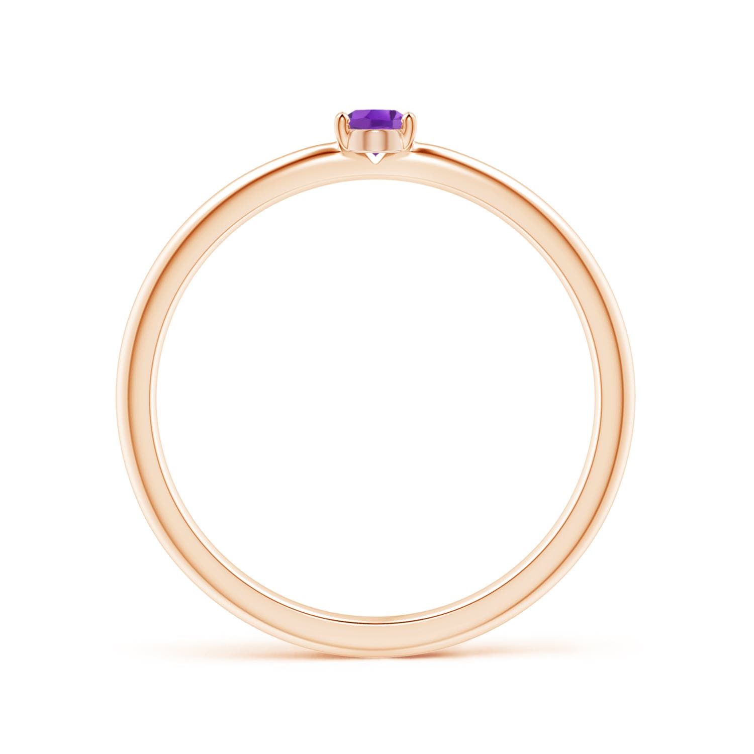 AA - Amethyst / 0.14 CT / 14 KT Rose Gold