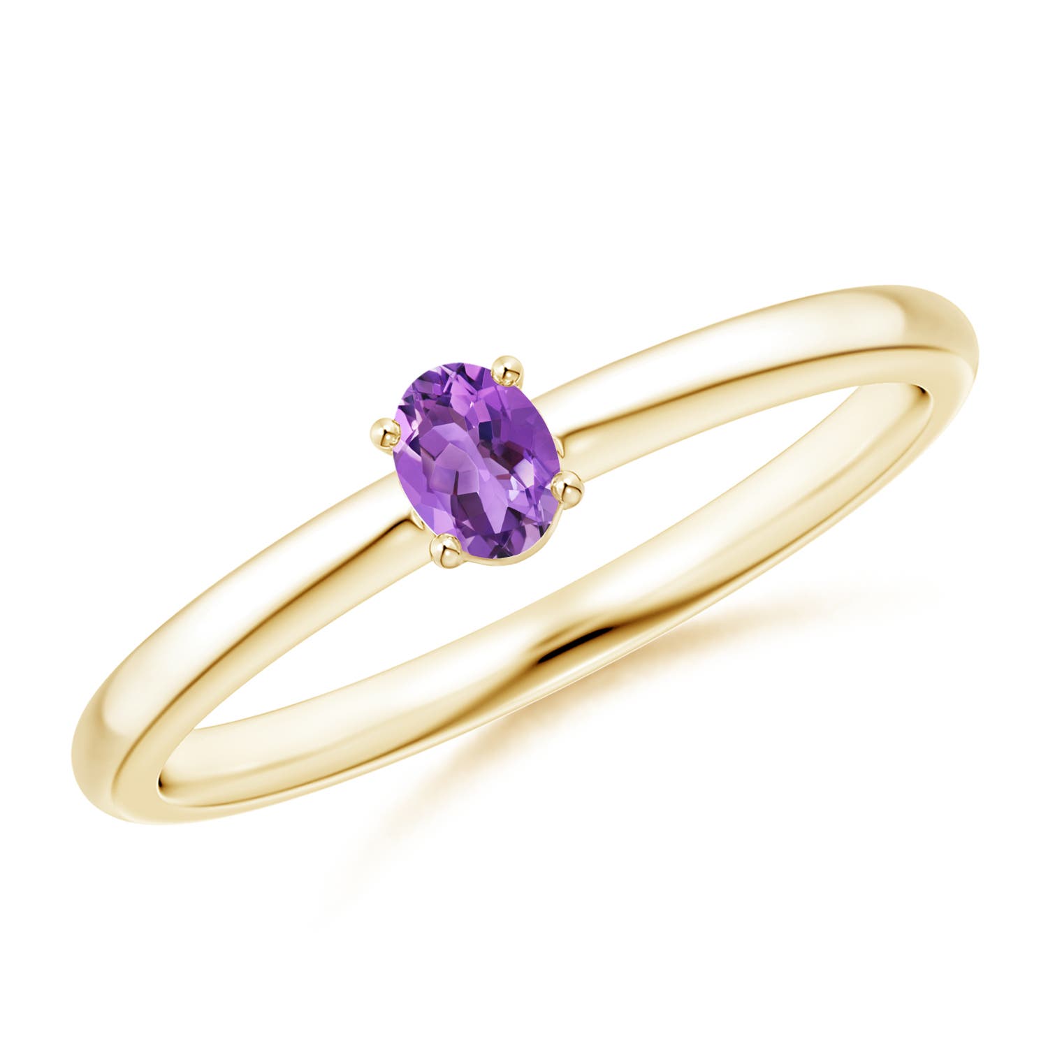 AA - Amethyst / 0.14 CT / 14 KT Yellow Gold