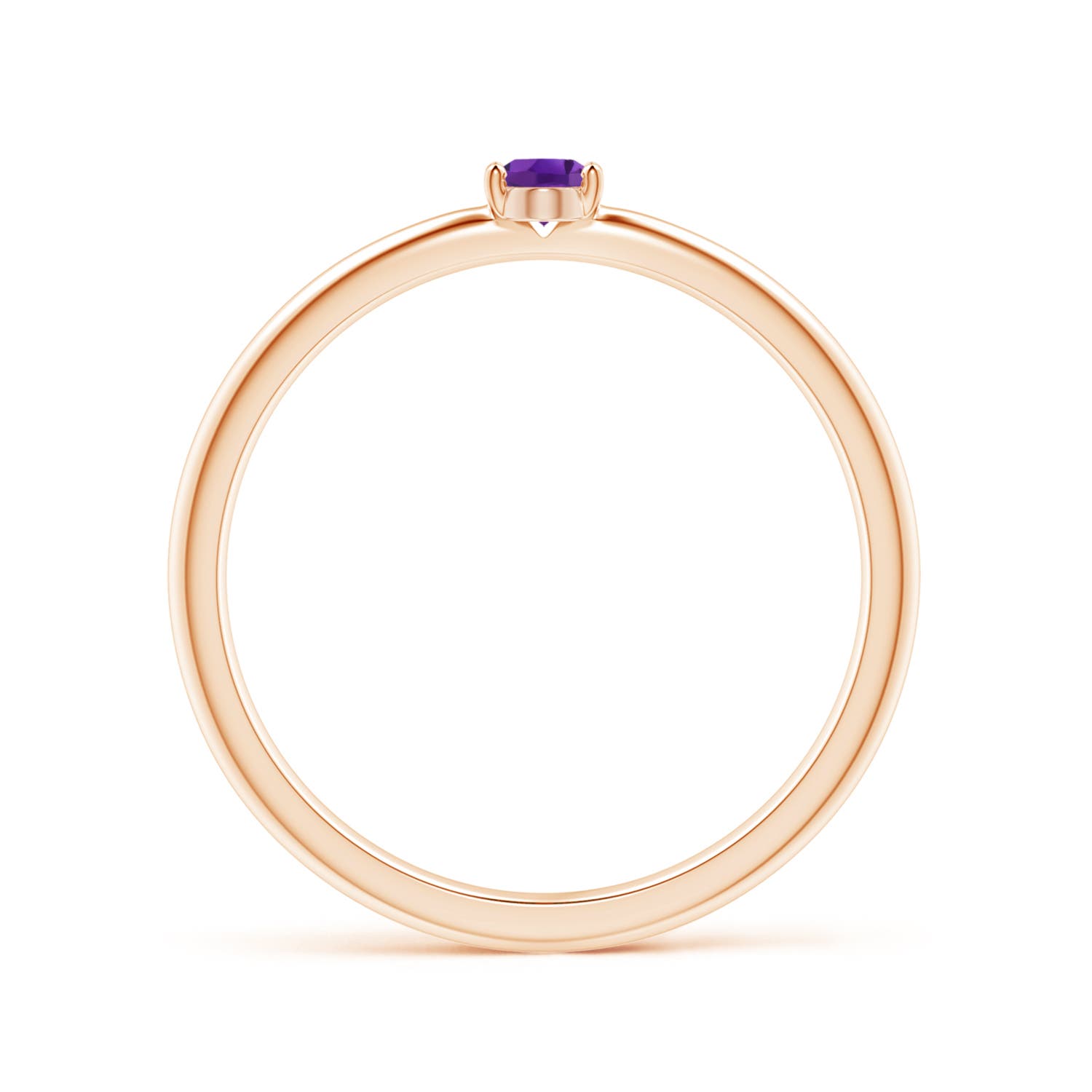 AAA - Amethyst / 0.14 CT / 14 KT Rose Gold