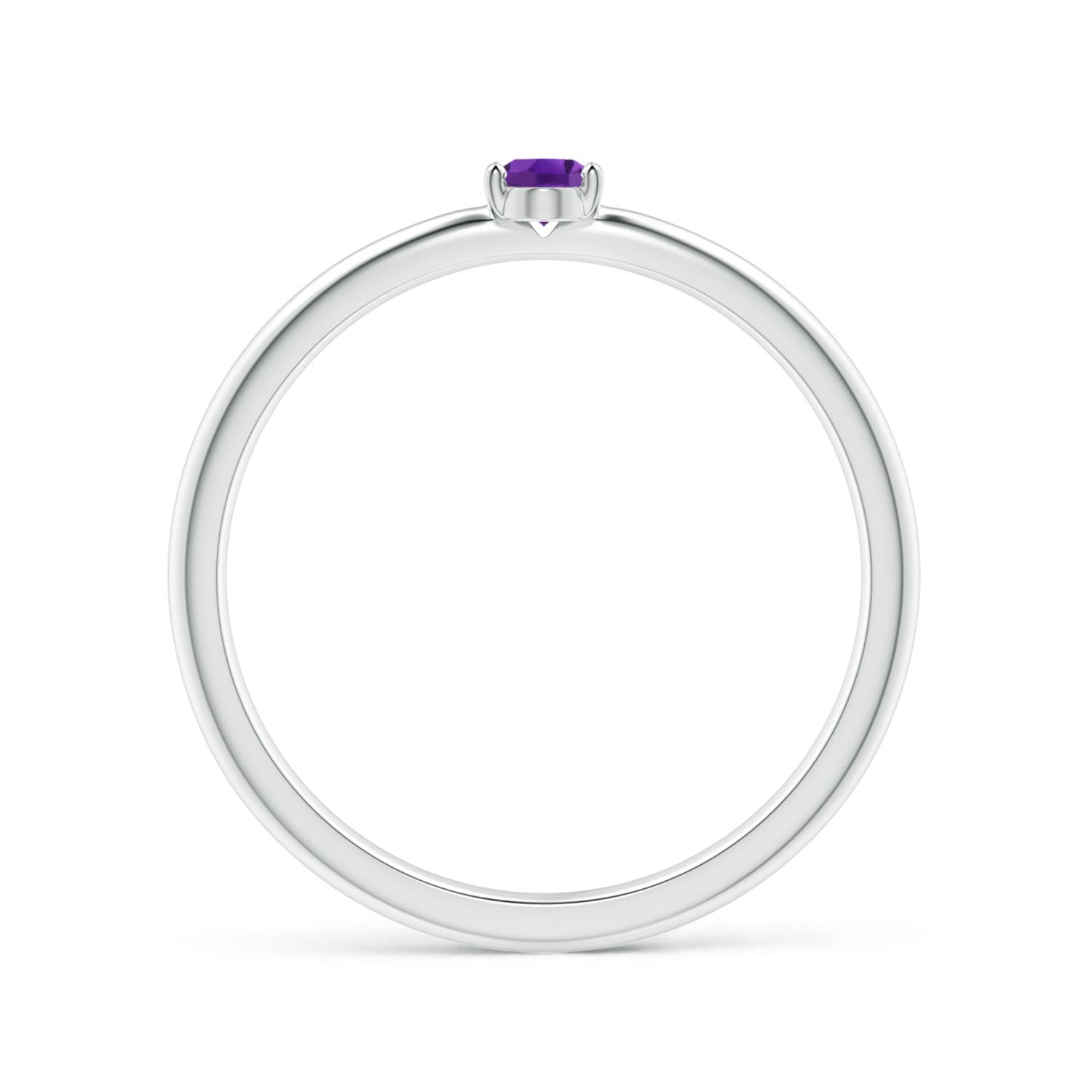 AAA - Amethyst / 0.14 CT / 14 KT White Gold
