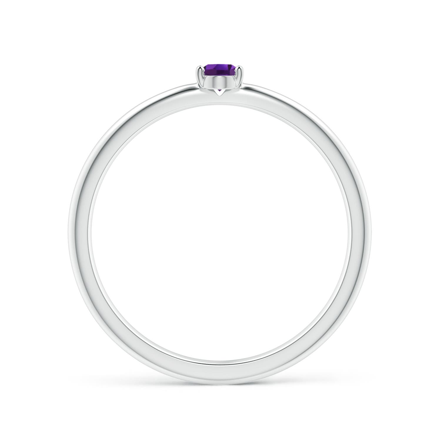 AAAA - Amethyst / 0.14 CT / 14 KT White Gold