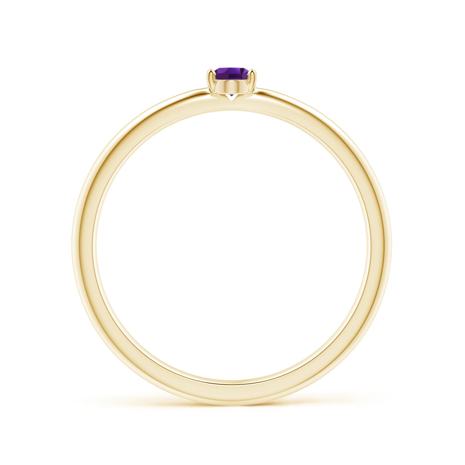 AAAA - Amethyst / 0.14 CT / 14 KT Yellow Gold